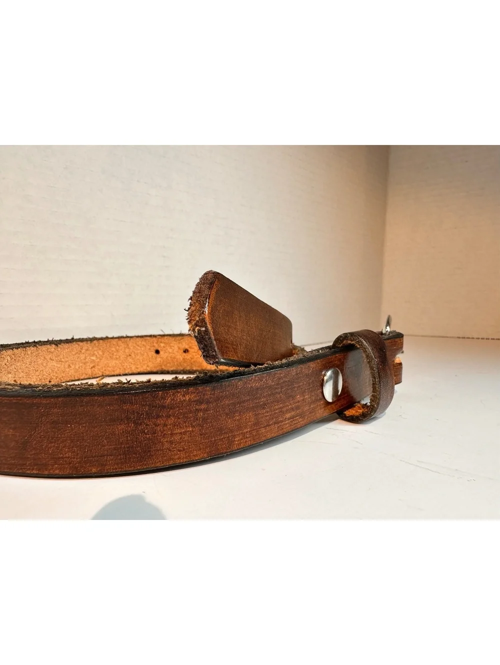 Handmade Rich Brown Thick Tandy Leather Craftsman Belt Size 36